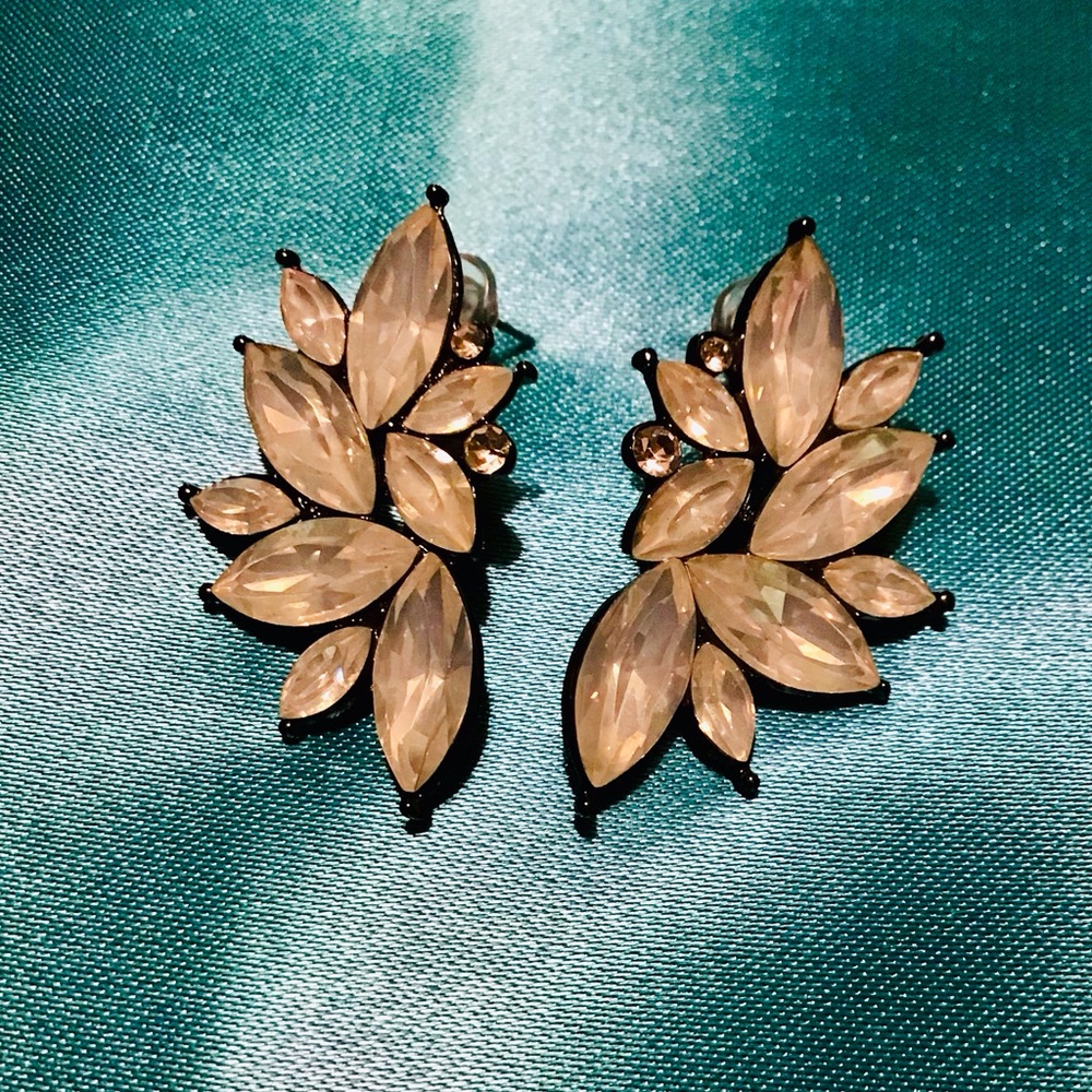 SOLD-Opalescent Statement Earrings - Picture 3 of 3